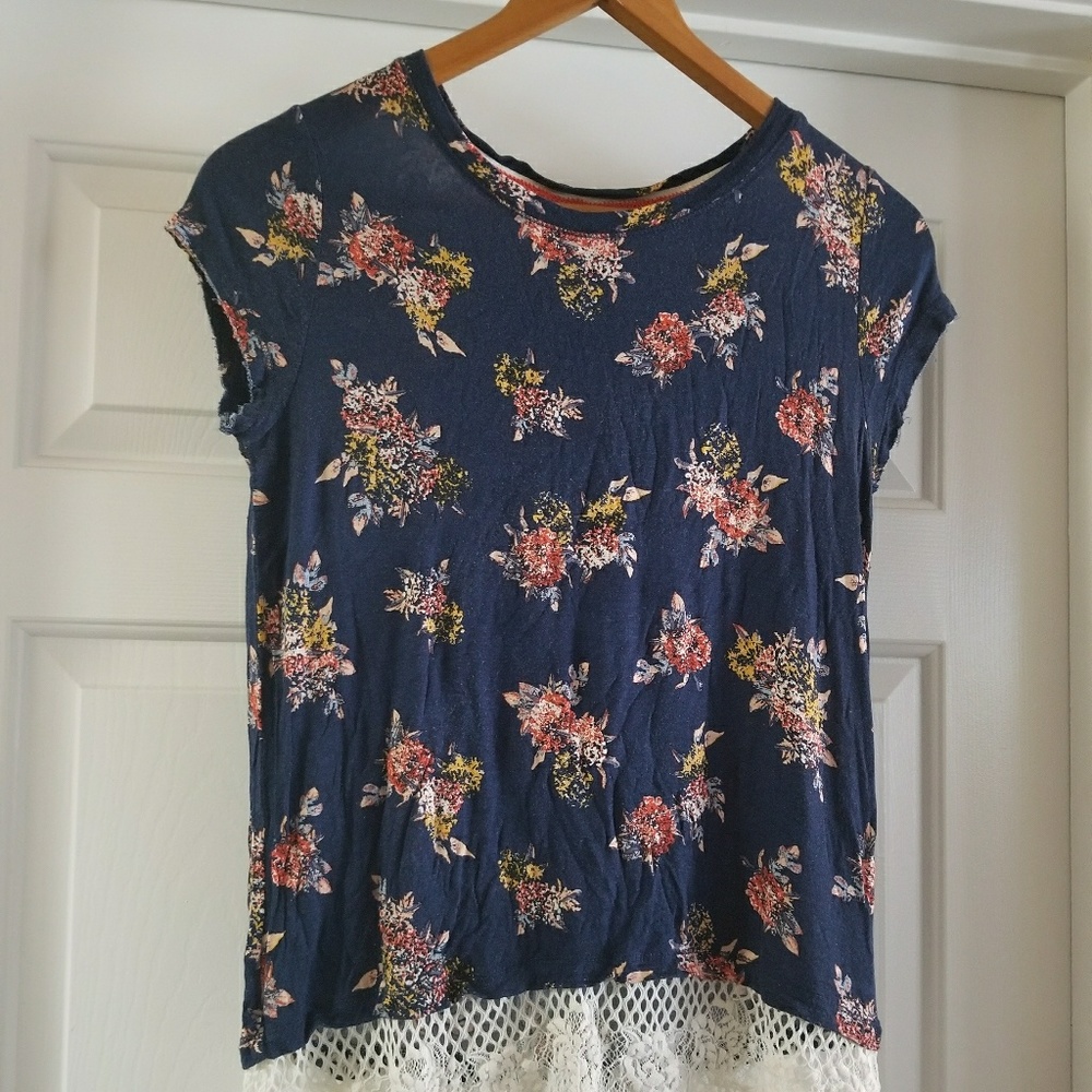 Floral/lace soft top
